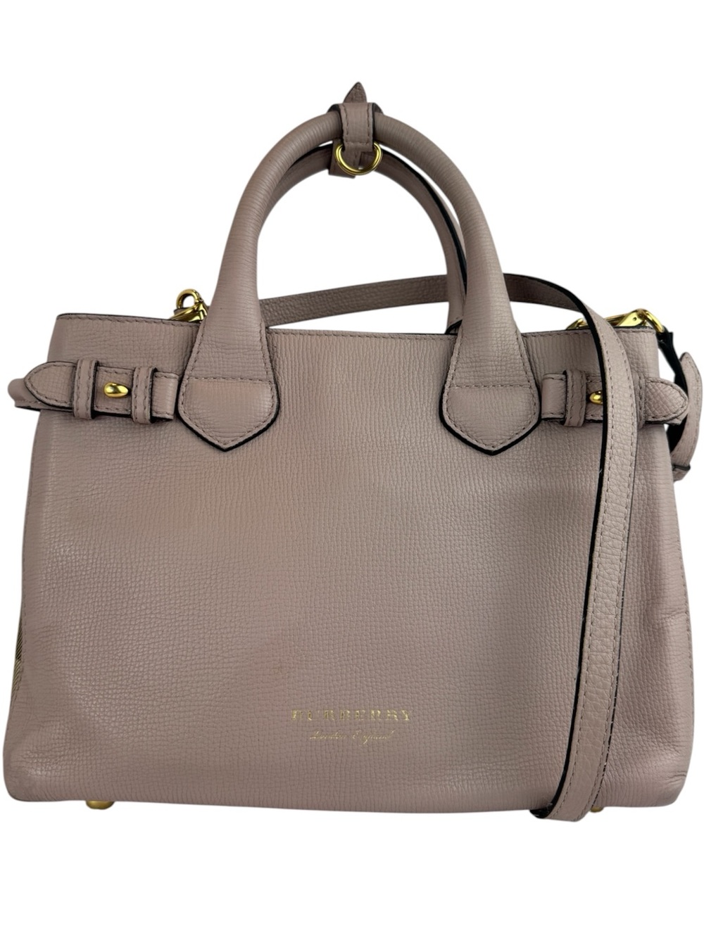 Burberry Leather Satchel Bag in pink nude